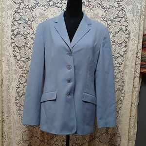 Talbots Wool light blue Blazer Jacket Vintage Womens Size 10